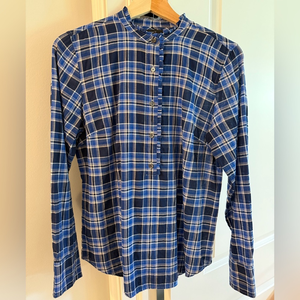 J. Crew Blue Plaid Women's Blouse